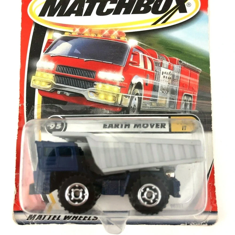 Matchbox Build It Earth Mover Dump Truck 95 Blue Diecast 1/64 Scale Construction